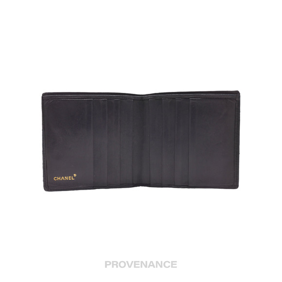 🔴 Chanel 6CC Bifold Wallet - Black Quilted Calfskin - Picture 5 of 8